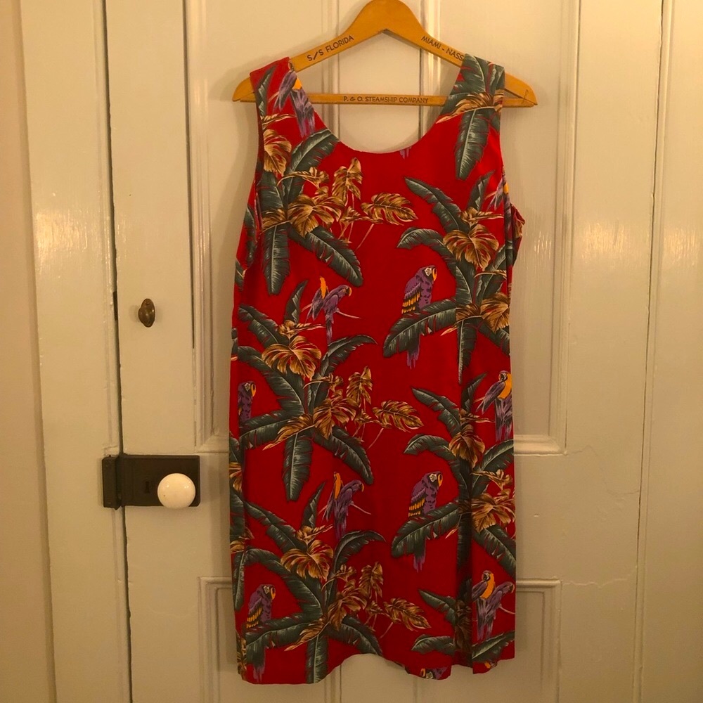 Vintage Banana Jack Hawaiian Print Dress